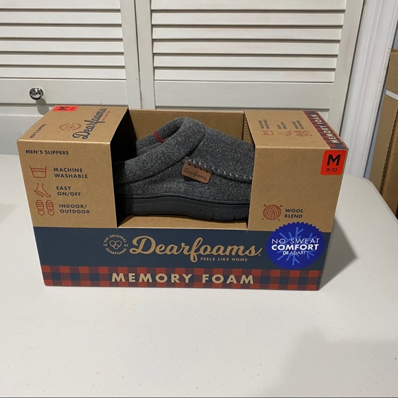 Dearfoams Men’s Slippers w/ Indoor/Outdoor Outsole - Picture 1 of 9